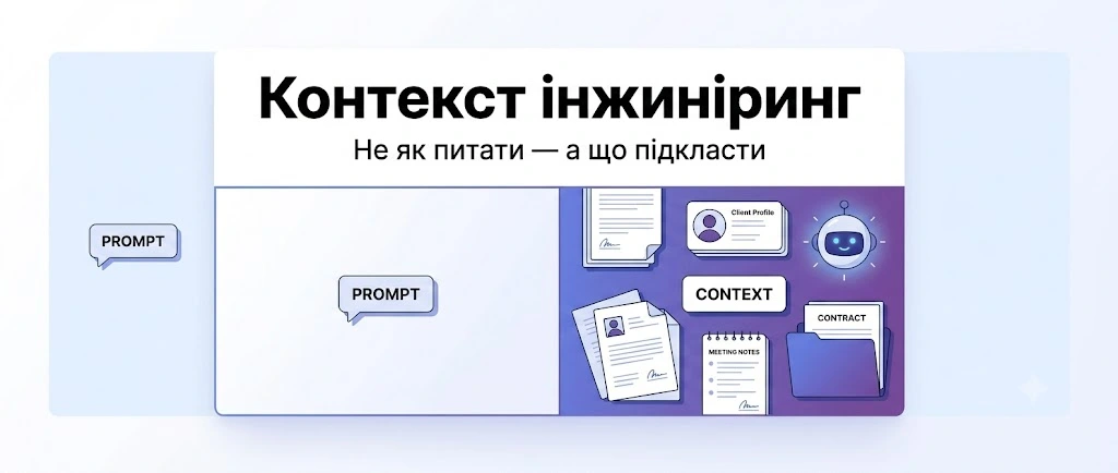 Контекст інжиніринг: чому правильне питання до AI — це вже не головне — ілюстрація до статті